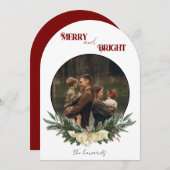 Merry and Bright Flat Holiday Card シーズンカード (正面/裏面)