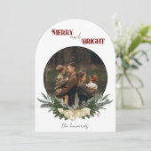 Merry and Bright Flat Holiday Card シーズンカード (スタンド正面)