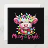 Merry and bright Flat Holiday Card シーズンカード (正面/裏面)