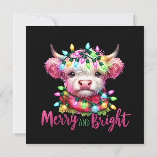 Merry and bright Flat Holiday Card シーズンカード (正面)
