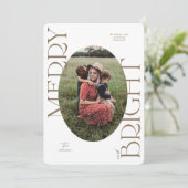 Merry and Bright Holiday Christmas Card シーズンカード (スタンド正面)