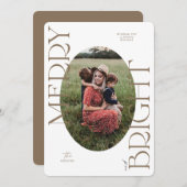 Merry and Bright Holiday Christmas Card シーズンカード (正面/裏面)