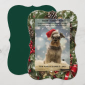 Merry and Bright Holiday Christmas Card シーズンカード (正面/裏面)