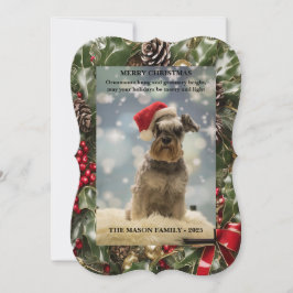 Merry and Bright Holiday Christmas Card シーズンカード