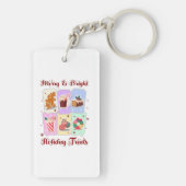 Merry and Bright Holiday Treats Christmas Dessert キーホルダー (裏面)