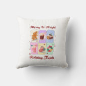 Merry and Bright Holiday Treats Christmas Dessert クッション (裏面)