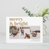 Merry and Bright Modern 3 Photo シーズンカード (スタンド正面)