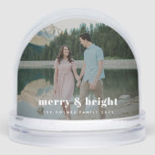 Merry and Bright | Modern Christmas Couple Photo (正面)