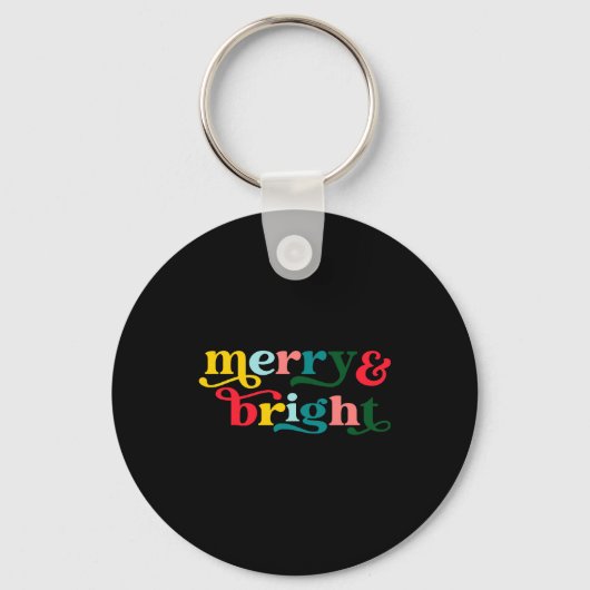 Merry And Bright Modern Christmas Womens  キーホルダー (正面)