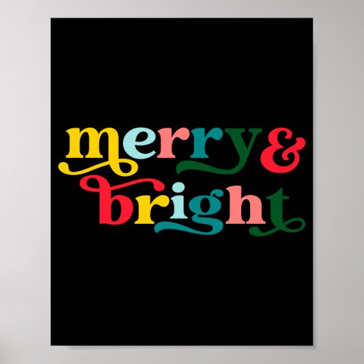 Merry And Bright Modern Christmas Womens  ポスター (正面)
