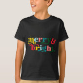 Merry And Bright Modern Christmas Womens  Tシャツ (正面)