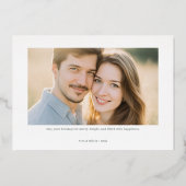 Merry and Bright Modern Foil Holiday Photo Card 箔シーズンカード (裏面)