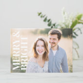 Merry and Bright Modern Holiday Photo Card シーズンカード (スタンド正面)