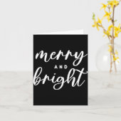 Merry And Bright Modern Red Womens Christmas  カード (黄色い花)