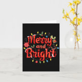 Merry And Bright Moody And Uptight Christmas Coupl カード (黄色い花)