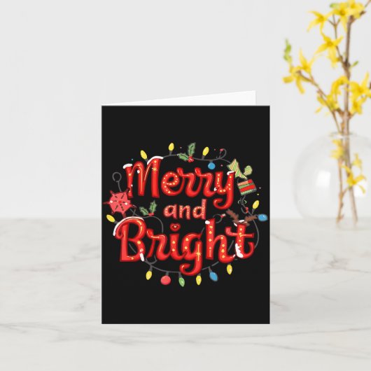 Merry And Bright Moody And Uptight Christmas Coupl カード (黄色い花)