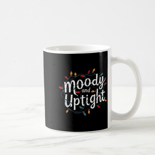 Merry And Bright Moody And Uptight Christmas Coupl コーヒーマグカップ (右)
