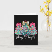 Merry And Bright Nk Christmas Tree Xmas Holiday Wo カード (黄色い花)