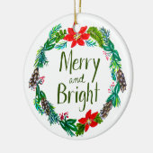 Merry and Bright Ornament セラミックオーナメント (左)