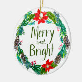 Merry and Bright Ornament セラミックオーナメント (左)