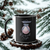 Merry and Bright Ornament Pink Pastel Holiday マグカップ