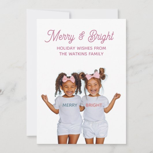 Merry And Bright Photo シーズンカード (正面)