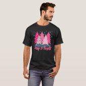 Merry And Bright Pink Christmas Tree Pink Christma Tシャツ (正面フル)