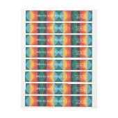 Merry and Bright Rainbow Christmas ラップアラウンドラベル (シート)