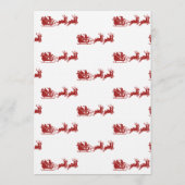 Merry and Bright Santa Sleigh Family Photo シーズンカード (裏面)