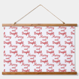 merry and bright seamless 吊り下げ型タペストリー