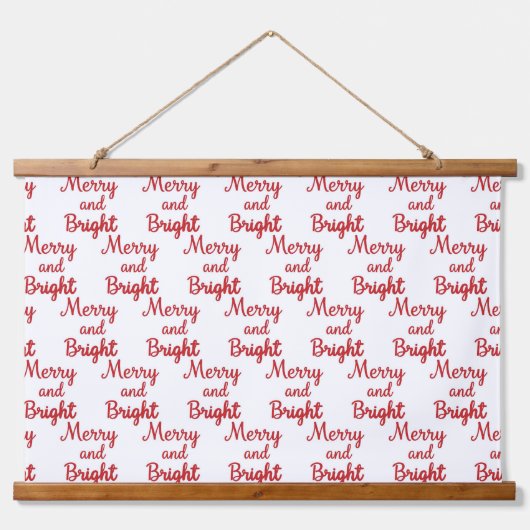 merry and bright seamless 吊り下げ型タペストリー (正面)