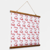 merry and bright seamless 吊り下げ型タペストリー (傾斜あり)