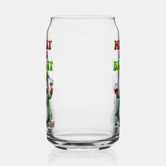 Merry and Bright Snowman  ガラス缶 (左)