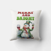 Merry and Bright Snowman クッション (裏面)