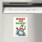 Merry and Bright Snowman マグネット (インサイチュ (食洗機))