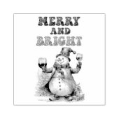 Merry and Bright Snowman  ラバースタンプ (インプリント)
