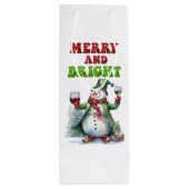 Merry and Bright Snowman ワインギフトバッグ (裏面)