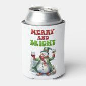 Merry and Bright Snowman 缶クーラー (缶正面)