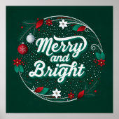 Merry and Bright Square Poster (24x24) ポスター (正面)