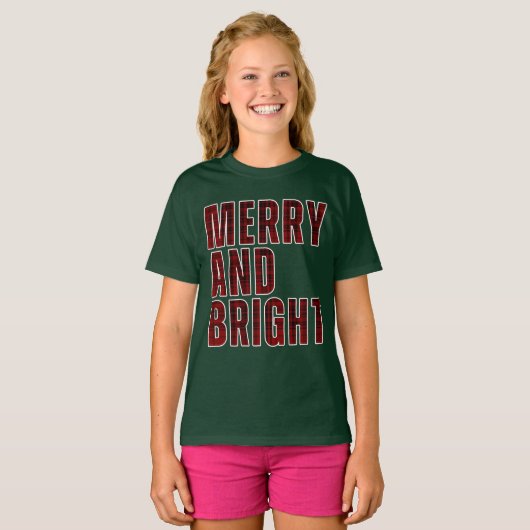 MERRY AND BRIGHT Tシャツ (正面フル)