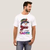 Merry And Bright Teacher Snowman Christmas Light Tシャツ (正面フル)