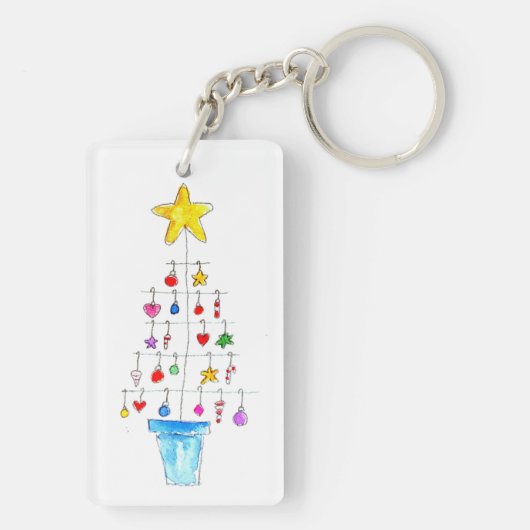 Merry and Bright Tree キーホルダー (裏面)