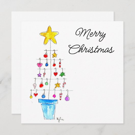 Merry and Bright Tree シーズンカード (正面/裏面)