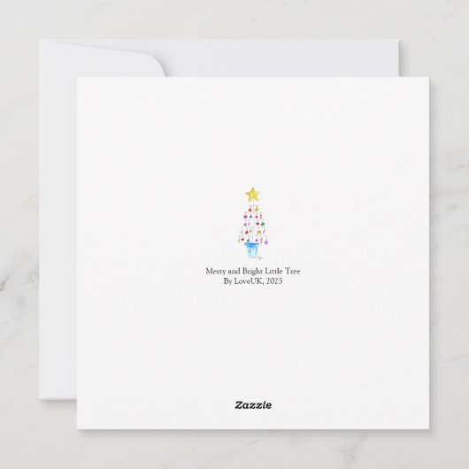 Merry and Bright Tree シーズンカード (裏面)