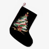 Merry and Bright Trees Christmas Holiday Winter  スモールクリスマスストッキング (正面 (吊り時))