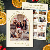 Merry and Bright Year in Review Gold Arch Photo シーズンカード