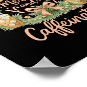 Merry And Caffeinated Christmas Iced Coffee Wreath ポスター (角)