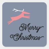 MERRY AND DEER CHRISTMAS 封筒シール スクエアシール (正面)