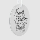 Merry and Everything Bright Round Christmas オーナメント (正面)