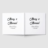 Merry and married add couple Name date holidayChr ゲストブック (全面)